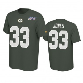 Green Bay Packers Aaron Jones Green 100th Season Player Pride T-Shirt