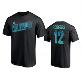 Green Bay Packers Aaron Rodgers Black 2022 NFC Pro Bowl T-Shirt