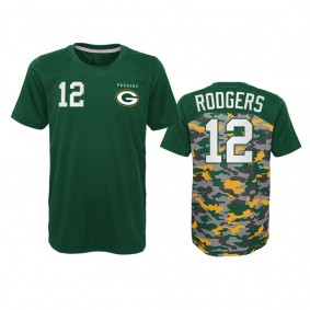 Green Bay Packers Aaron Rodgers Outerstuff Camo Green Extra Yardage T-Shirt