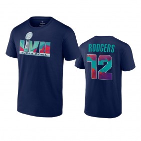 Green Bay Packers Aaron Rodgers Navy Super Bowl LVII T-Shirt