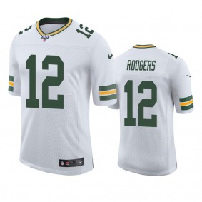 Green Bay Packers Aaron Rodgers White 100th Season Vapor Limited Jersey
