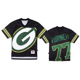 Green Bay Packers Billy Turner Mitchell & Ness Black Big Face Jersey - Men's