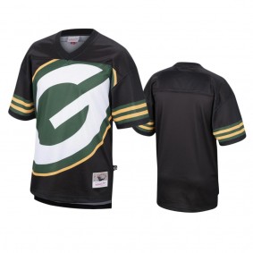 Green Bay Packers Black Big Face T-Shirt