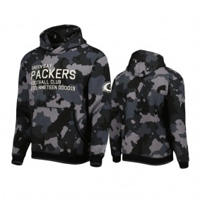 Green Bay Packers Black Camo Pullover Hoodie