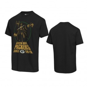 Green Bay Packers Black Disney Star Wars Empire Title Crawl T-Shirt