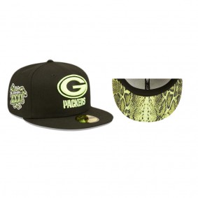 Green Bay Packers Black Yellow Summer Pop 59FIFTY Fitted Hat