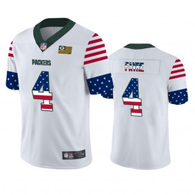 Brett Favre Green Bay Packers White Independence Day Stars & Stripes Jersey