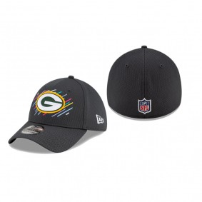 Green Bay Packers Charcoal 2021 NFL Crucial Catch 39THIRTY Flex Hat