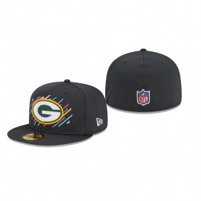 Green Bay Packers Charcoal 2021 NFL Crucial Catch 59FIFTY Fitted Hat
