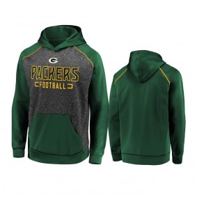 Green Bay Packers Charcoal Green Game Day Ready Chiller Fleece Raglan Pullover Hoodie