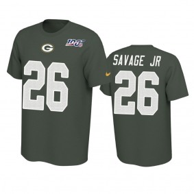 Green Bay Packers Darnell Savage Jr. Green 100th Season Player Pride T-Shirt