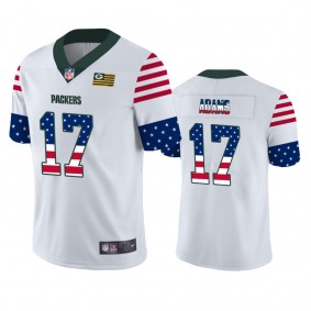 Davante Adams Green Bay Packers White Independence Day Stars & Stripes Jersey