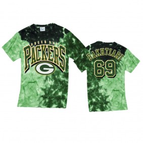 Green Bay Packers David Bakhtiari Green Tri Dye Vintage Tubular T-shirt
