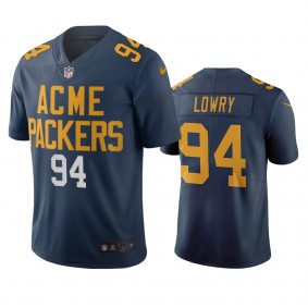 Green Bay Packers Dean Lowry Navy City Edition Vapor Limited Jersey