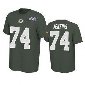 Green Bay Packers Elgton Jenkins Green 100th Season Player Pride T-Shirt