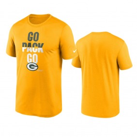 Green Bay Packers Gold Legend Local Phrase Performance T-Shirt