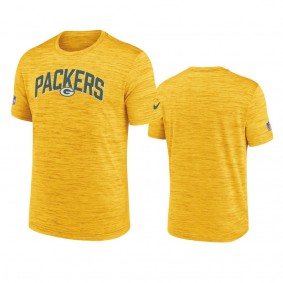 Green Bay Packers Gold Velocity Athletic Stack Performance T-Shirt