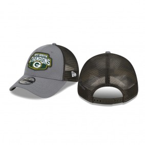 Green Bay Packers Graphite 2021 NFC North Division Champions Trucker 9FORTY Hat
