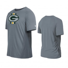 Green Bay Packers Gray Training Camp Raglan T-Shirt