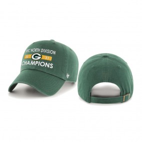 Green Bay Packers Green 2021 NFC North Division Champions Clean Up Hat