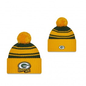 Green Bay Packers Green 2022 Sideline Cuffed Pom Knit Hat