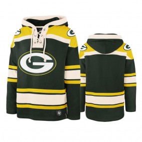 Green Bay Packers Green Gold Lacer V-Neck Pullover Hoodie