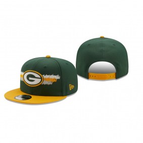 Green Bay Packers Green Gold Scribble 9FIFTY Snapback Hat
