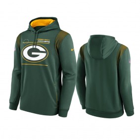 Green Bay Packers Green Sideline Logo Performance Pullover Hoodie