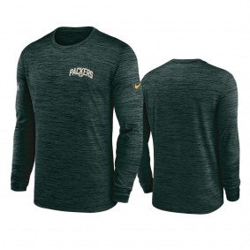 Green Bay Packers Green Velocity Athletic Stack Long Sleeve T-Shirt