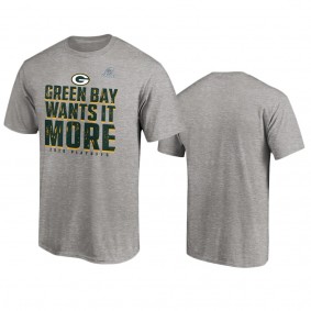 Green Bay Packers Heather Gray 2020 NFL Playoffs Shift T-Shirt