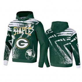 Green Bay Packers Hunter Green Staple All Over Print Hoodie