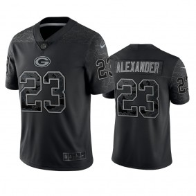 Green Bay Packers Jaire Alexander Black Reflective Limited Jersey