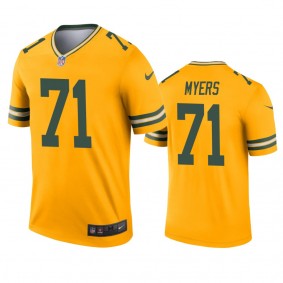Green Bay Packers Josh Myers Gold Inverted Legend Jersey