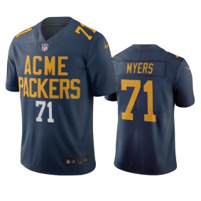 Green Bay Packers Josh Myers Navy City Edition Vapor Limited Jersey