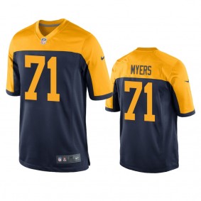 Green Bay Packers Josh Myers Navy Throwback Game Jersey