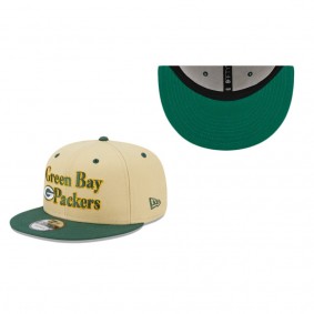 Green Bay Packers Khaki Retro 9FIFTY Snapback Hat
