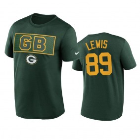 Green Bay Packers Marcedes Lewis Green Alt Logo T-Shirt