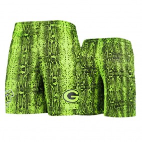 Men's Green Bay Packers Neon Green Summer Pop Shorts