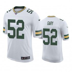 Green Bay Packers Rashan Gary White 100th Season Vapor Limited Jersey