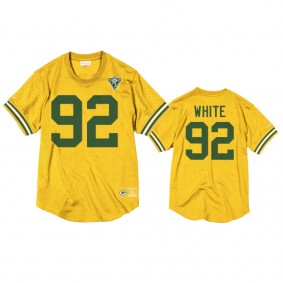 Green Bay Packers Reggie White Gold Throwback 75th Anniversary Jersey