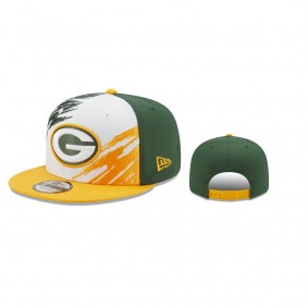 Green Bay Packers White Green Splatter 9FIFTY Snapback Hat