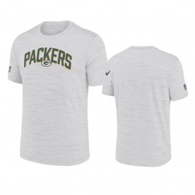 Green Bay Packers White Velocity Athletic Stack Performance T-Shirt