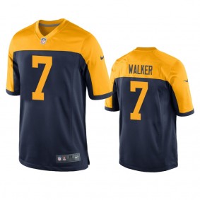 Green Bay Packers Quay Walker Navy Throwback Game Jersey