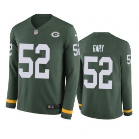 Green Bay Packers Rashan Gary Green Therma Long Sleeve Jersey