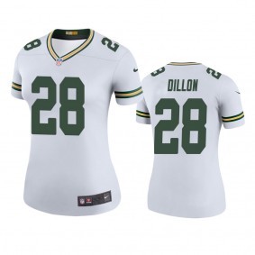 Green Bay Packers A.J. Dillon White Color Rush Legend Jersey