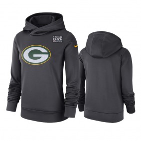 Women's Green Bay Packers Anthracite Crucial Catch Hoodie