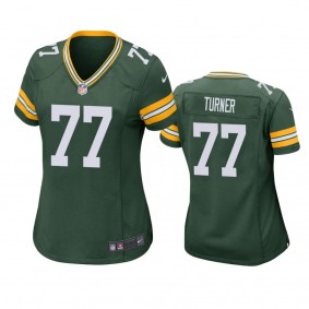 Green Bay Packers #77 Billy Turner Green Game Jersey - Women's