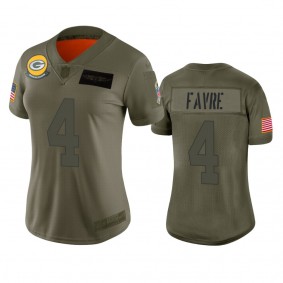 Women's Green Bay Packers Brett Favre Camo 2019 Salute to Service Limited Jersey