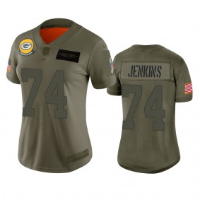 Women's Green Bay Packers Elgton Jenkins Camo 2019 Salute to Service Limited Jersey