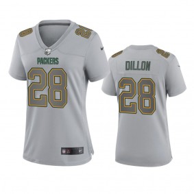 Women's Green Bay Packers A.J. Dillon Gray Atmosphere Fashion Game Jersey